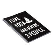 Funny Yoga Gifts Humor Girly Typography Trendy ノートブック (右側)