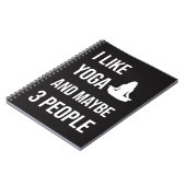 Funny Yoga Gifts Humor Girly Typography Trendy ノートブック (左側)