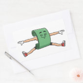 Funny Yoga Mat Cartoon Stretch Sticker 長方形シール (封筒)
