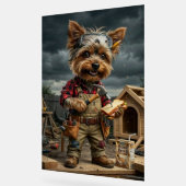 Funny Yorkie Construction Worker Poster – Playful  アクリルサイン (傾斜)
