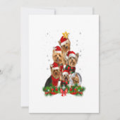 Funny Yorkshire Terrier Dog Christmas Tree Gift 案内状 (正面)