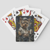 Funny Yorkshire Terrier Mechanic Playing Cards  トランプ (裏面)