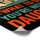 Funny You Can't Tell Me Retro Daughter Quote  ポスター (角)