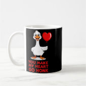 Funny You Make My Heart Go Honk Matching Valentine コーヒーマグカップ (左)