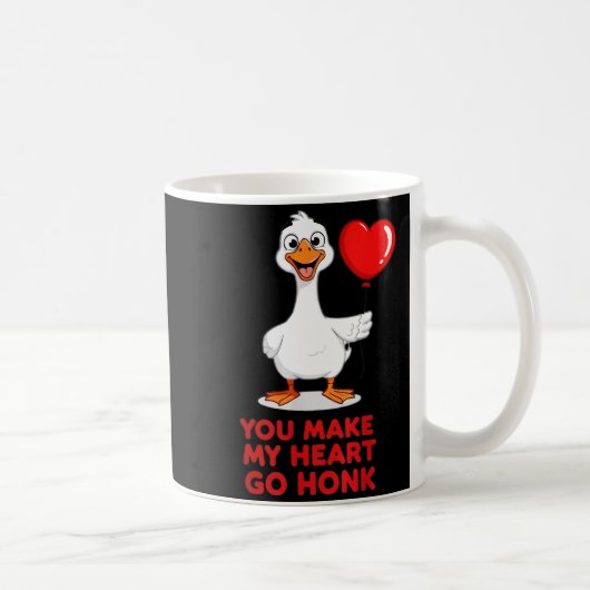 Funny You Make My Heart Go Honk Matching Valentine コーヒーマグカップ (右)