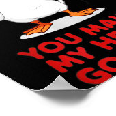 Funny You Make My Heart Go Honk Matching Valentine ポスター (角)