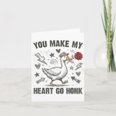 Funny You Make My Heart Go Honk Silly Goose Valent カード (正面)