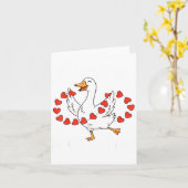 Funny You Make My Heart Go Honk Silly Goose Valent カード (黄色い花)