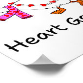 Funny You Make My Heart Go Honk Silly Goose Valent ポスター (角)