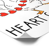 Funny You Make My Heart Go Honk Silly Goose Valent ポスター (角)