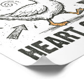 Funny You Make My Heart Go Honk Silly Goose Valent ポスター (角)