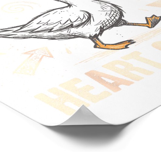 Funny You Make My Heart Go Honk Silly Goose Valent ポスター (角)