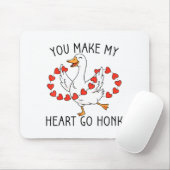 Funny You Make My Heart Go Honk Silly Goose Valent マウスパッド (マウス)
