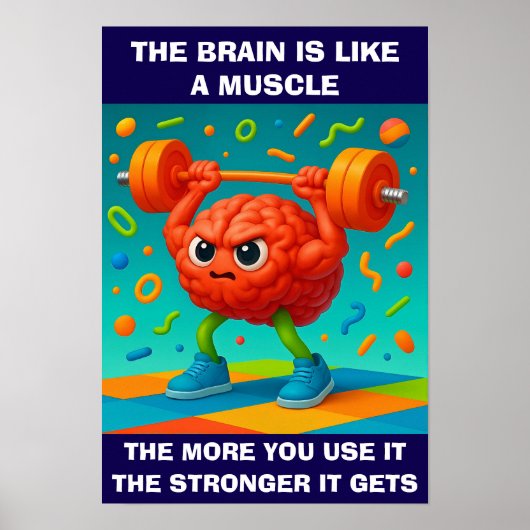 Funny Your Brain Is Like a Muscle ポスター (正面)