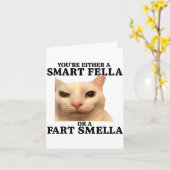 Funny You're Either A Smart Fella Or A Fart Smella カード (黄色い花)