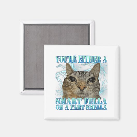 Funny You're Either A Smart Fella Or A Fart Smella マグネット (正面/裏面)