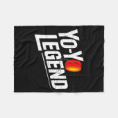 Funny Yoyo Player Legend Yo-yo Performer  フリースブランケット (正面(横))