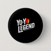 Funny Yoyo Player Legend Yo-yo Performer  缶バッジ (正面)
