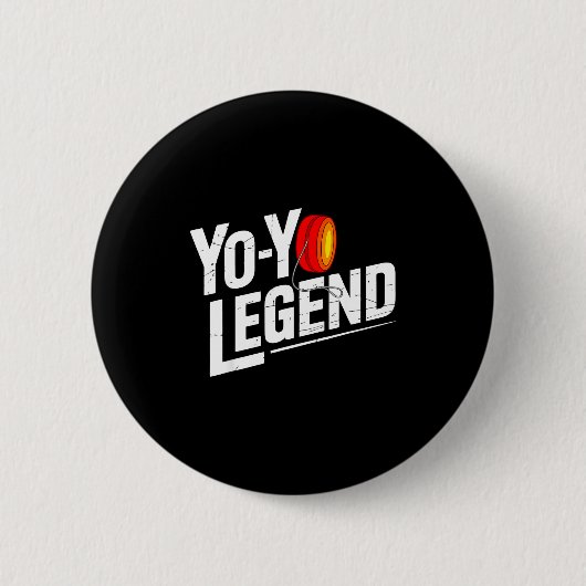 Funny Yoyo Player Legend Yo-yo Performer 缶バッジ (正面)