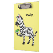 Funny zebra cartoon illustration クリップボード (左)