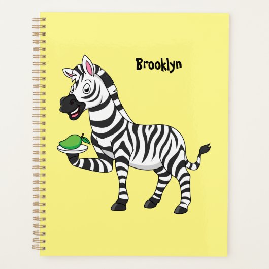 Funny zebra cartoon illustration プランナー手帳 (正面)
