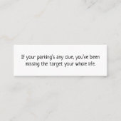 Funny Zinger Bad Parking コーリングカード (正面)