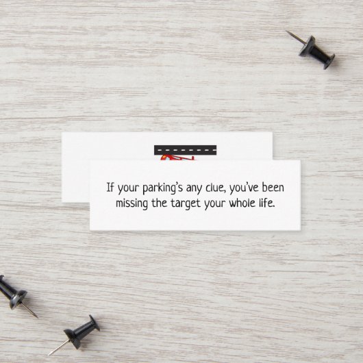 Funny Zinger Bad Parking コーリングカード (正面/裏面インサイチュ)