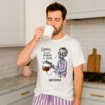 Funny Zombie Coffee Sarcastic Morning Humor 