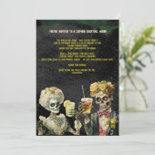 Funny Zombie Halloween Cocktail Party Invitation 招待状 (スタンド正面)