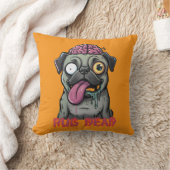 Funny Zombie Pug Graffiti クッション (ブランケット)