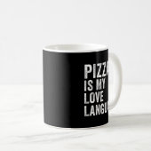 Funny Zza Is My Love Language, Funny Anti Valentin コーヒーマグカップ (正面右)