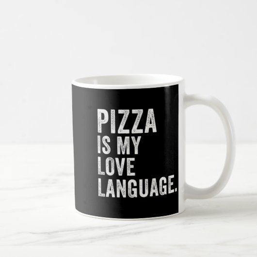 Funny Zza Is My Love Language, Funny Anti Valentin コーヒーマグカップ (右)