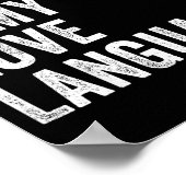 Funny Zza Is My Love Language, Funny Anti Valentin ポスター (角)