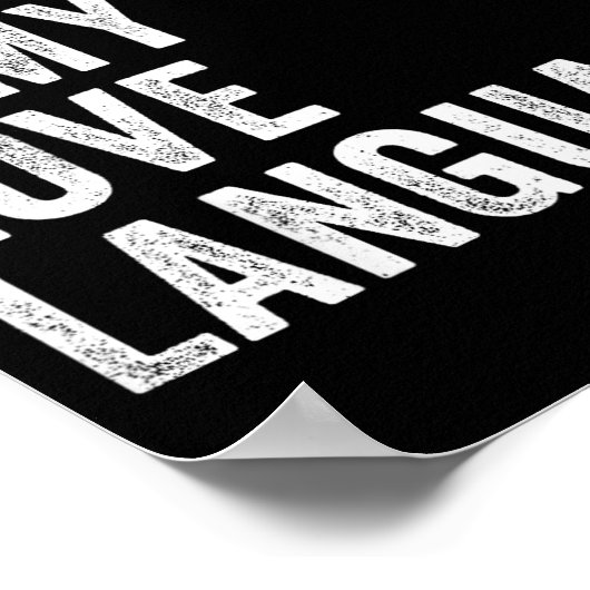 Funny Zza Is My Love Language, Funny Anti Valentin ポスター (角)