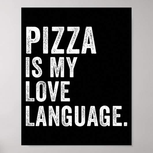 Funny Zza Is My Love Language, Funny Anti Valentin ポスター (正面)