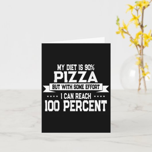 Funny Zza Lover New Years Resolution Quote  カード (黄色い花)