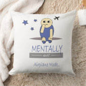 FunnyChimy Mentally on Airplane Mode Baby Bodysuit クッション (ブランケット)