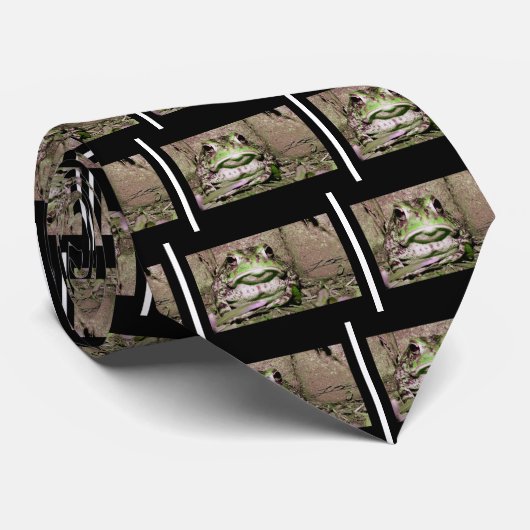 funnycolorful脂肪質のヒキガエルのカエルの写真 ネクタイ (ロール)