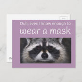 Funnycombによる頼マスクのためのラクーンCovid ポストカード (正面/裏面)