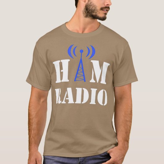 FunnyHAM RADIO Shortwave Radio Operator引用文 Tシャツ (正面)