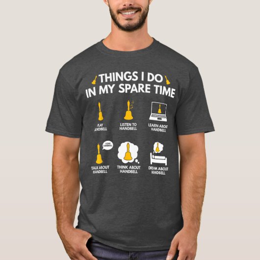 Funnyhings I Do in My Spareime Handbell for Men Wo Tシャツ (正面)