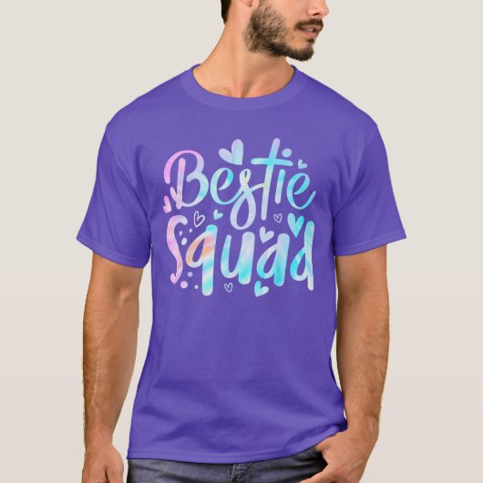 Funnyie Dye Best Friend Matching Bestie Squad BFF  Tシャツ (正面)
