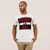 FunnyLilGalReactions姿勢レスリングシャツ（白） Tシャツ (正面フル)