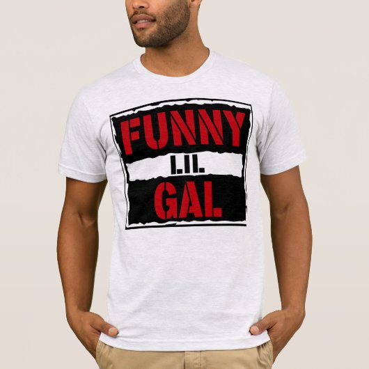 FunnyLilGalReactions姿勢レスリングシャツ（白） Tシャツ (正面)