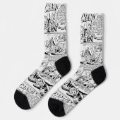 'FUNNYMAN' Action Comic Strip Socks  ソックス (左)