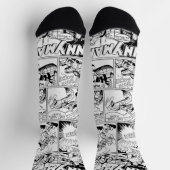 'FUNNYMAN' Action Comic Strip Socks  ソックス (上部)