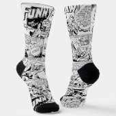 'FUNNYMAN' Action Comic Strip Socks  ソックス (傾斜あり)