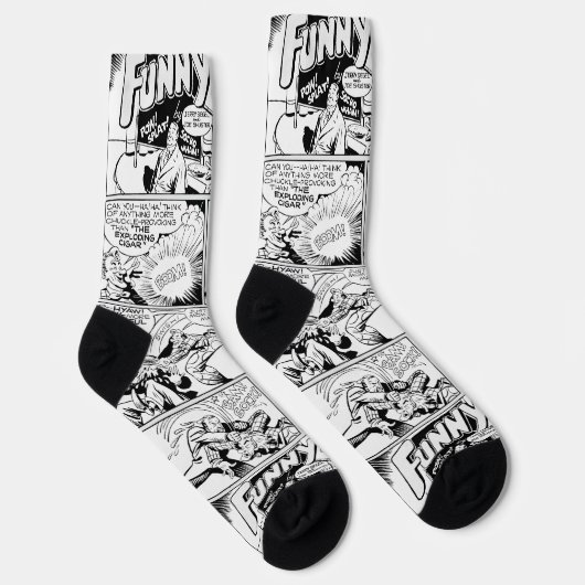 'FUNNYMAN' Action Comic Strip Socks  ソックス (右)