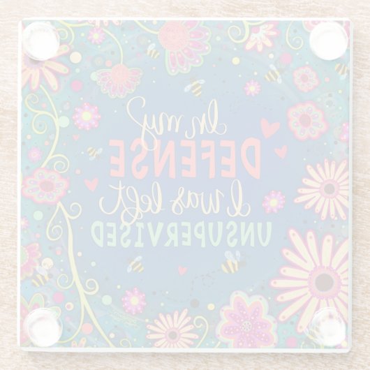 FunnyPrettyフローラ未管理引用文 ガラスコースター (裏面)