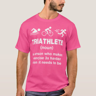 Funnyriathlete Marathon Cycling Swimmingeam Saying Tシャツ